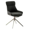 Drehstühle in Anthrazit mit Edelstahl - Danah (2er Set)