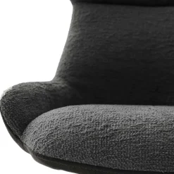 Drehstühle in Anthrazit mit Edelstahl - Danah (2er Set)