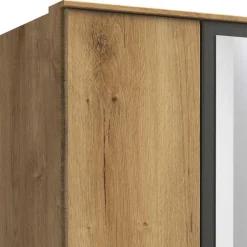 Drehtürenschrank in Plankeneiche Holzdekor - Leviza