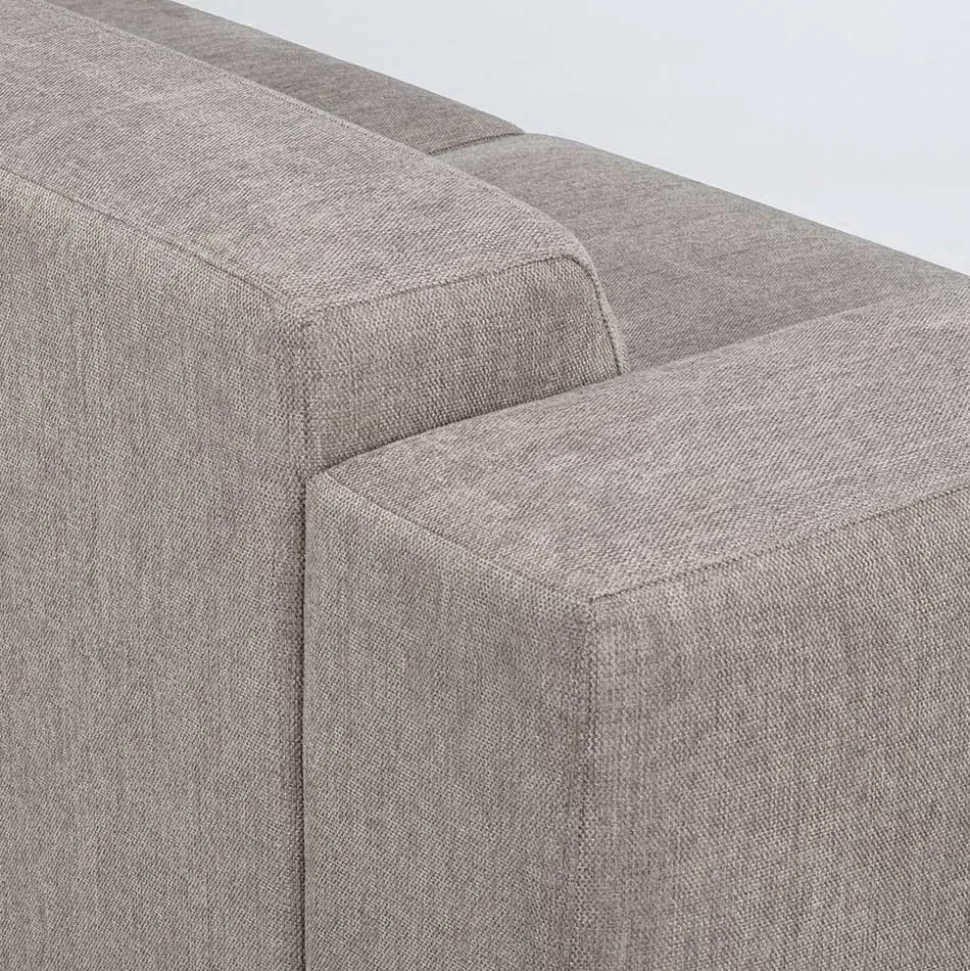 Dreier Sofa aus Webstoff in Beige - Adamantia