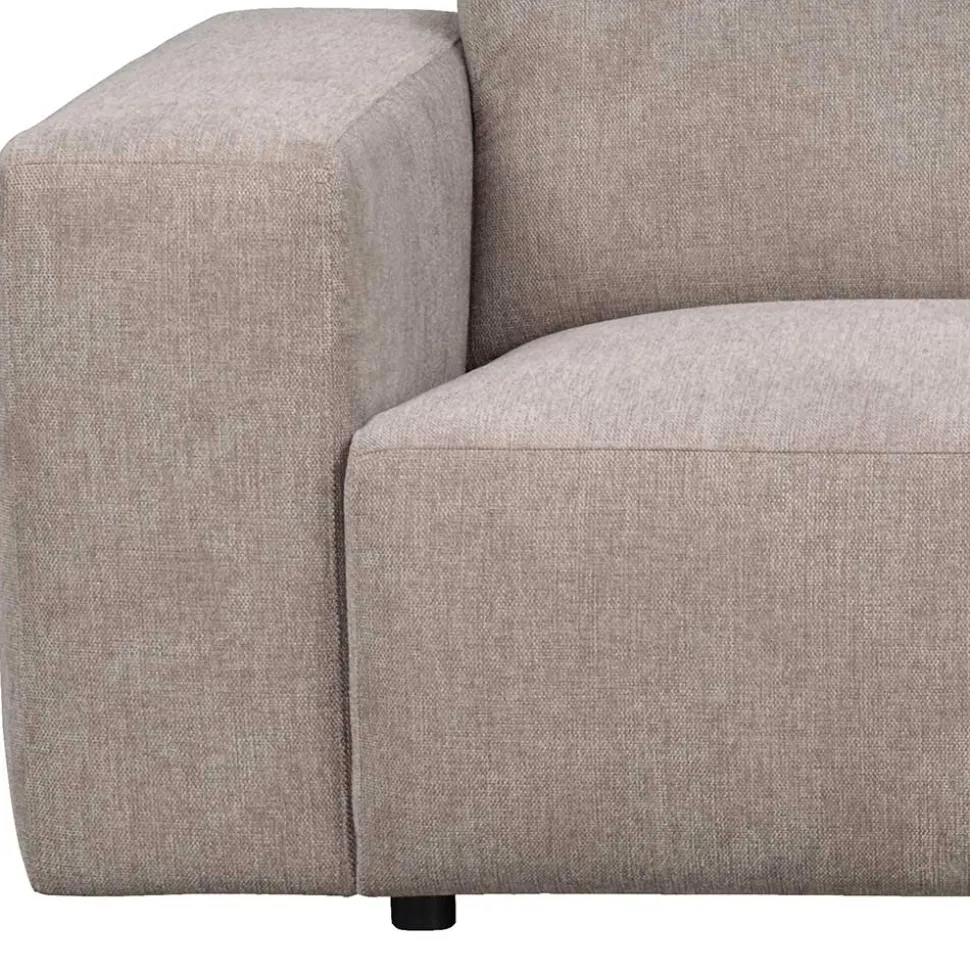 Dreier Sofa aus Webstoff in Beige - Adamantia