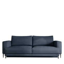 Dreisitzer Bettcouch in Dunkelblau Stoff - Boston
