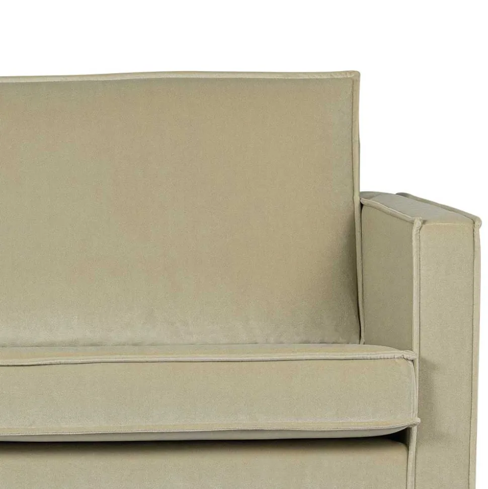 Dreisitzer Couch in Graugrün Samtbezug - Vontada