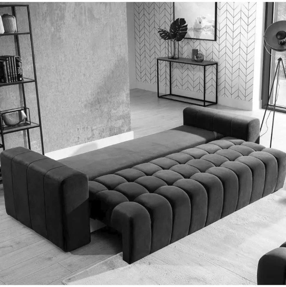 Dreisitzer Couch mit Bettfunktion und Stauraum - Snella