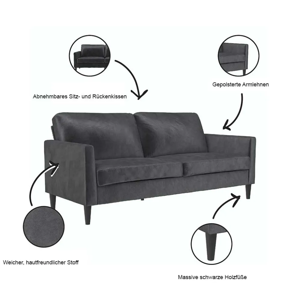 Dreisitzer Couch mit Taschenfederkern - Mailown