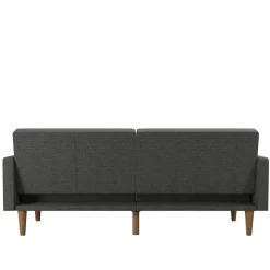 Dreisitzer Schlafsofa in Grau und Holz Natur - Maragas