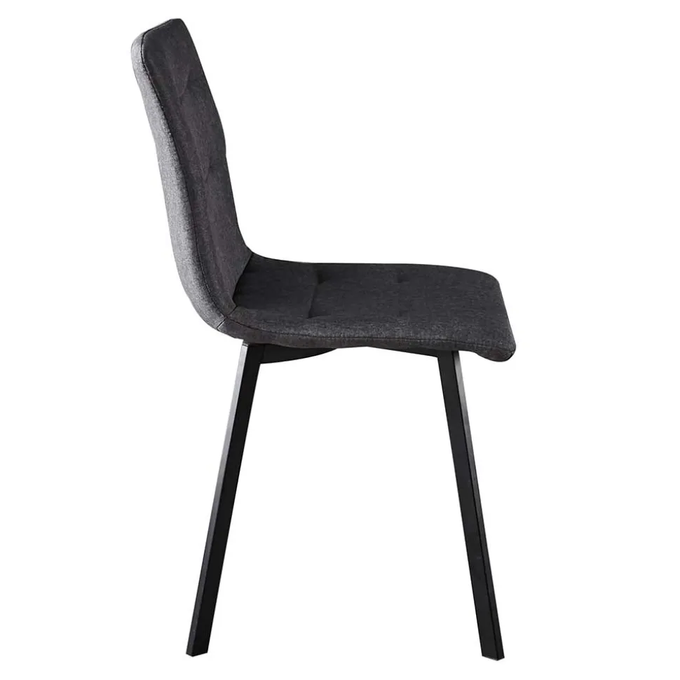 Dunkelgraue Essstühle in Modern - Nicoleta (2er Set)