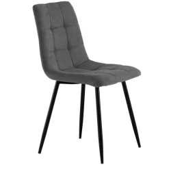Dunkelgraue Polsterstühle modern - Lora (4er Set)