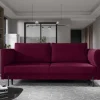 Dunkelrote Schlafcouch mit 140x200 Liegefläche - Giannin
