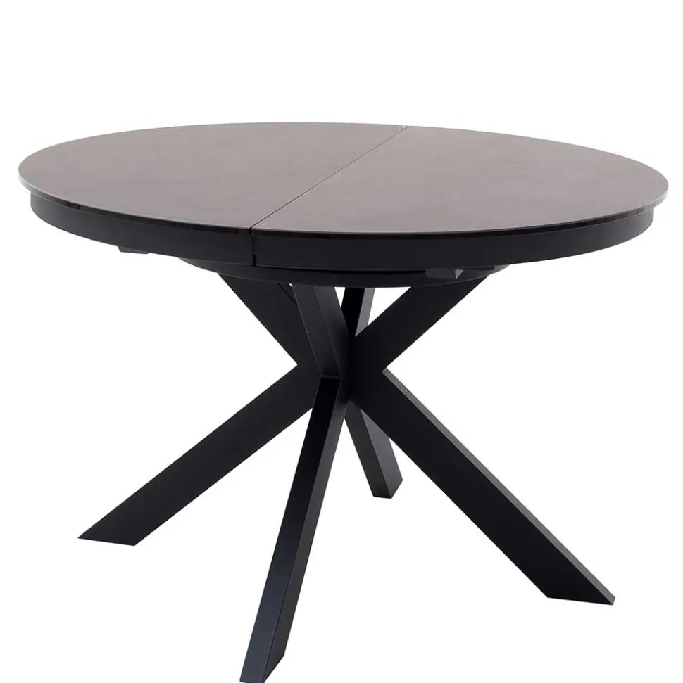 Dunkler Esstisch mit Butterflyauszug - Exmonda
