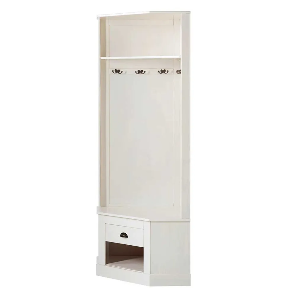 Eckgarderobe in Weiß - Cianova