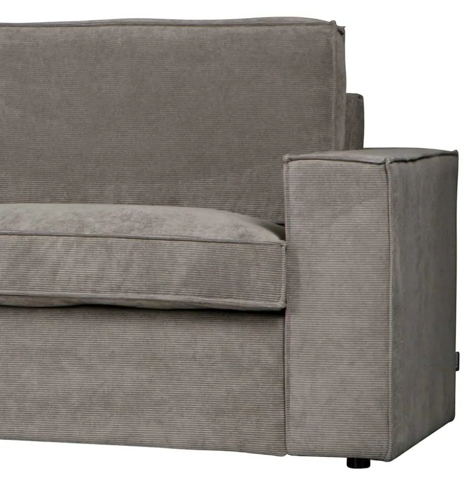 Ecksofa Hope aus Cord-Webstoff und Massivholz