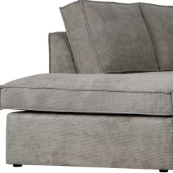 Ecksofa Hope aus Cord-Webstoff und Massivholz