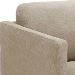 Ecksofa in Beige mit Schwarz - Roco