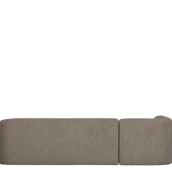 Ecksofa in Hellbraun Chenille Bezug - Acira