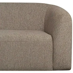 Ecksofa in Hellbraun Chenille Bezug - Acira