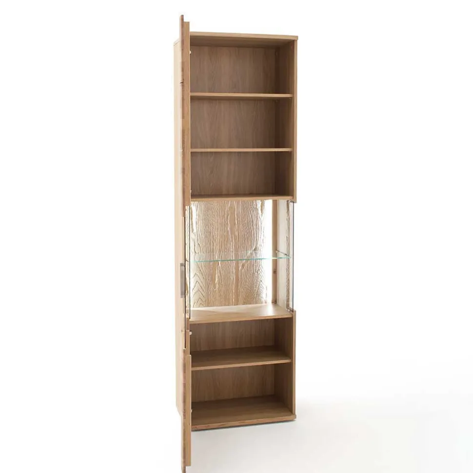 Eiche Bianco Wohnwand Set 320cm - Crokas (dreiteilig)