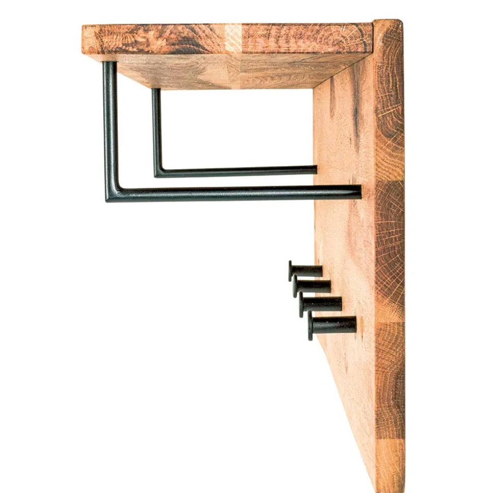 Eiche Hängegarderobe mit Hutboden - Cadama