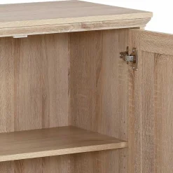 Eiche Nachbildung Kommode mit drei Türen - Rienva