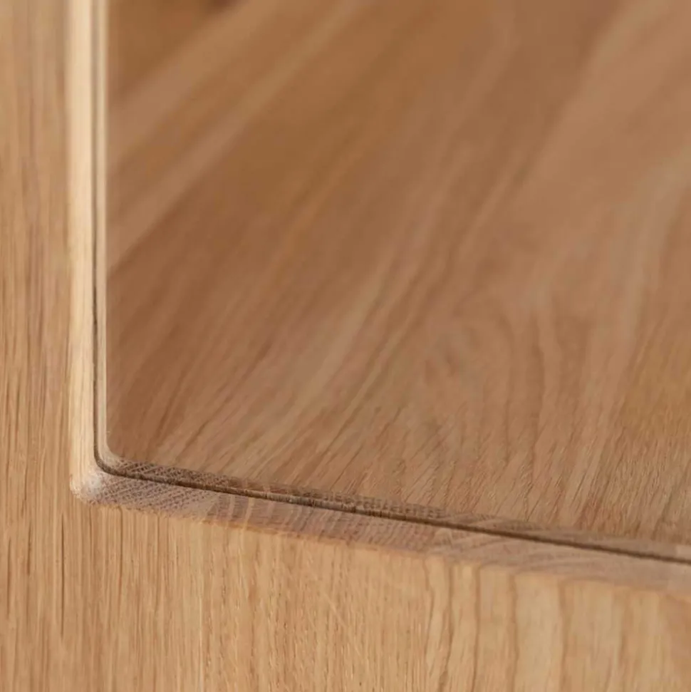Eichenholz Highboard mit Hirnholz Applikation - Deruta