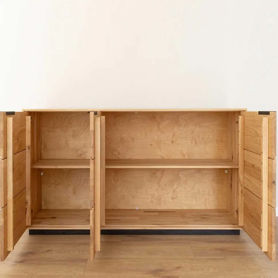 Eichenholz Sideboard mit Sockelgestell - Judita