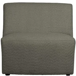 Einsitzer Couchmodul aus Boucle in Dunkelgrün - Racapulco