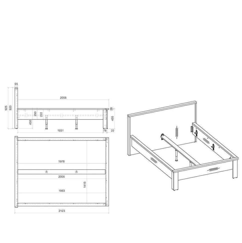 Einzelbett in 90x200 oder 140x200 - Naiavio