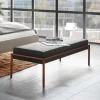 Elegante Bettbank in Grau & Kupferfarben - Fraduno