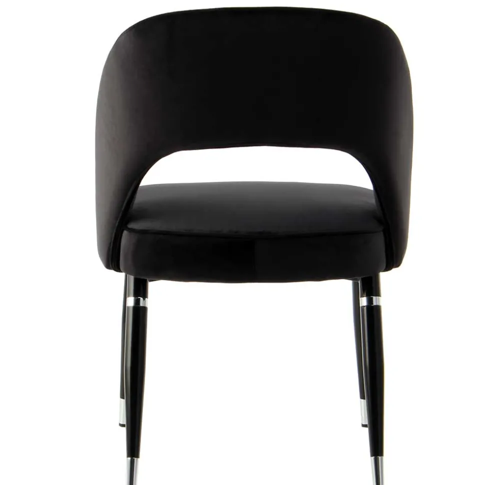 Eleganter Designstuhl in Schwarz Samt - Siiri (2er Set)