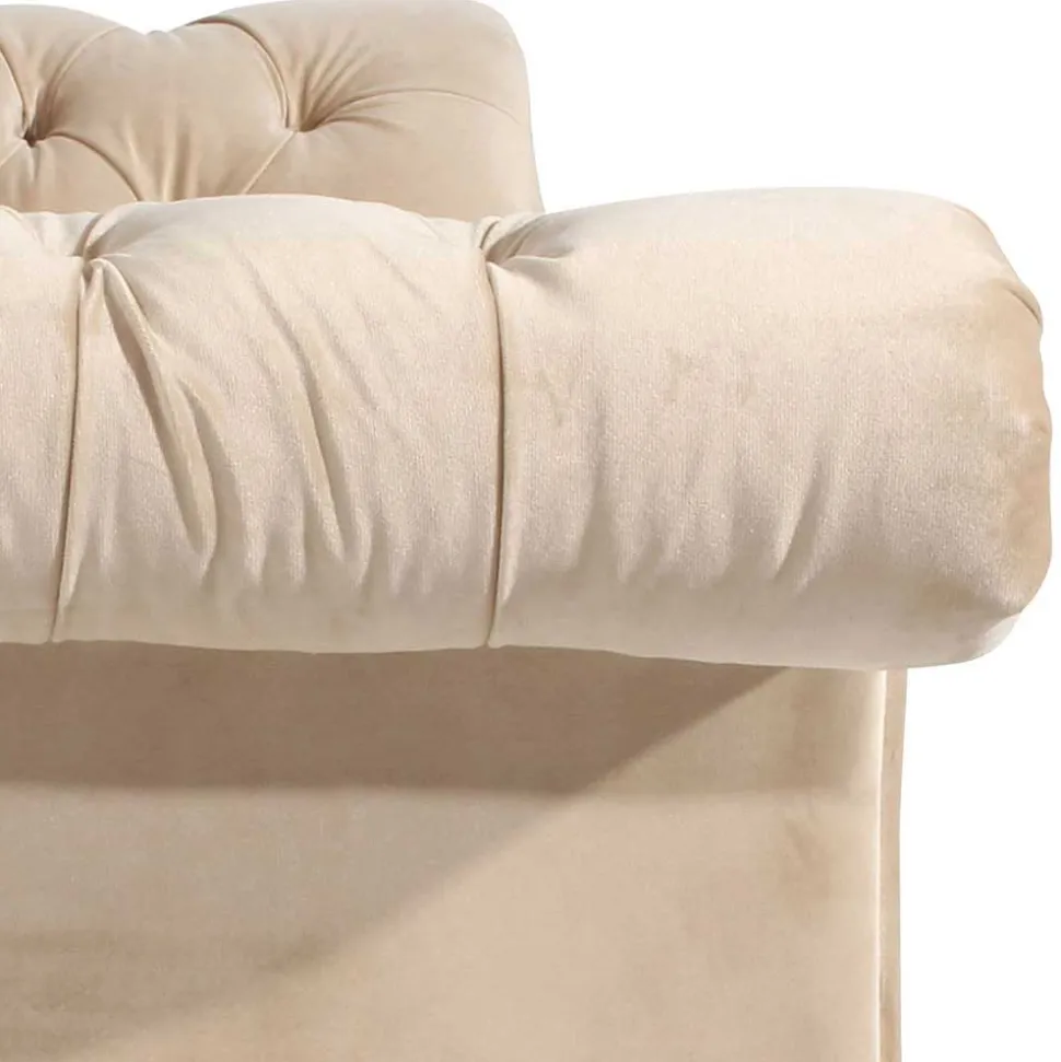 Elegantes Barocksofa in Beige Samtvelours - Hihat