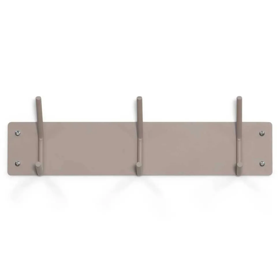 3er Hakenleiste Garderobe in Taupe - Zella