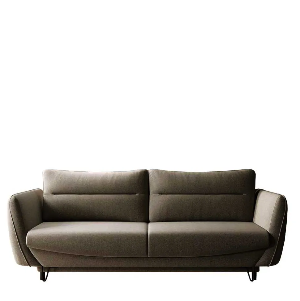 3er Schlafcouch in Graubraun meliert - Milor