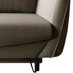 3er Schlafcouch in Graubraun meliert - Milor
