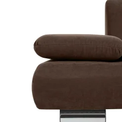 2er Sofa in Braun Veloursbezug - Delnoto