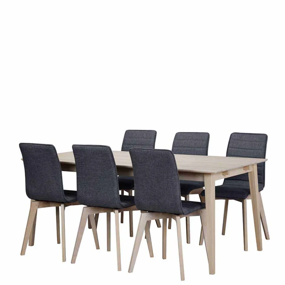 Essplatz Gruppe mit 6 Stühlen - Pessoa (siebenteilig)