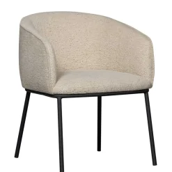 Esstisch Sessel in Beigegrau Boucle - Ayfina
