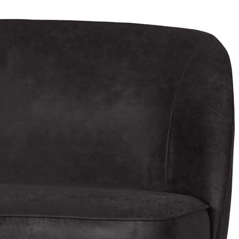 Esstischsofa aus Recyclingleder und Metall - Marietta