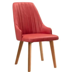 Esstischstühle in Rot Microfaser - Annipurk (2er Set)