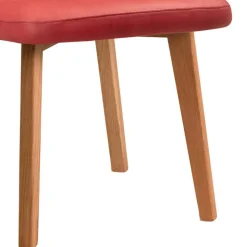 Esstischstühle in Rot Microfaser - Annipurk (2er Set)