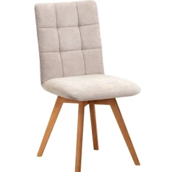 Esstischstuhl in Beige und Wildeiche - Sensibil (2er Set)