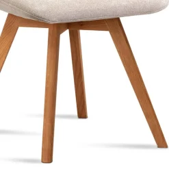 Esstischstuhl in Beige und Wildeiche - Sensibil (2er Set)