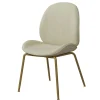 Esstischstuhl in Creme Weiß & Messing - Caspard