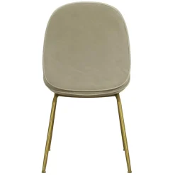 Esstischstuhl in Creme Weiß & Messing - Caspard