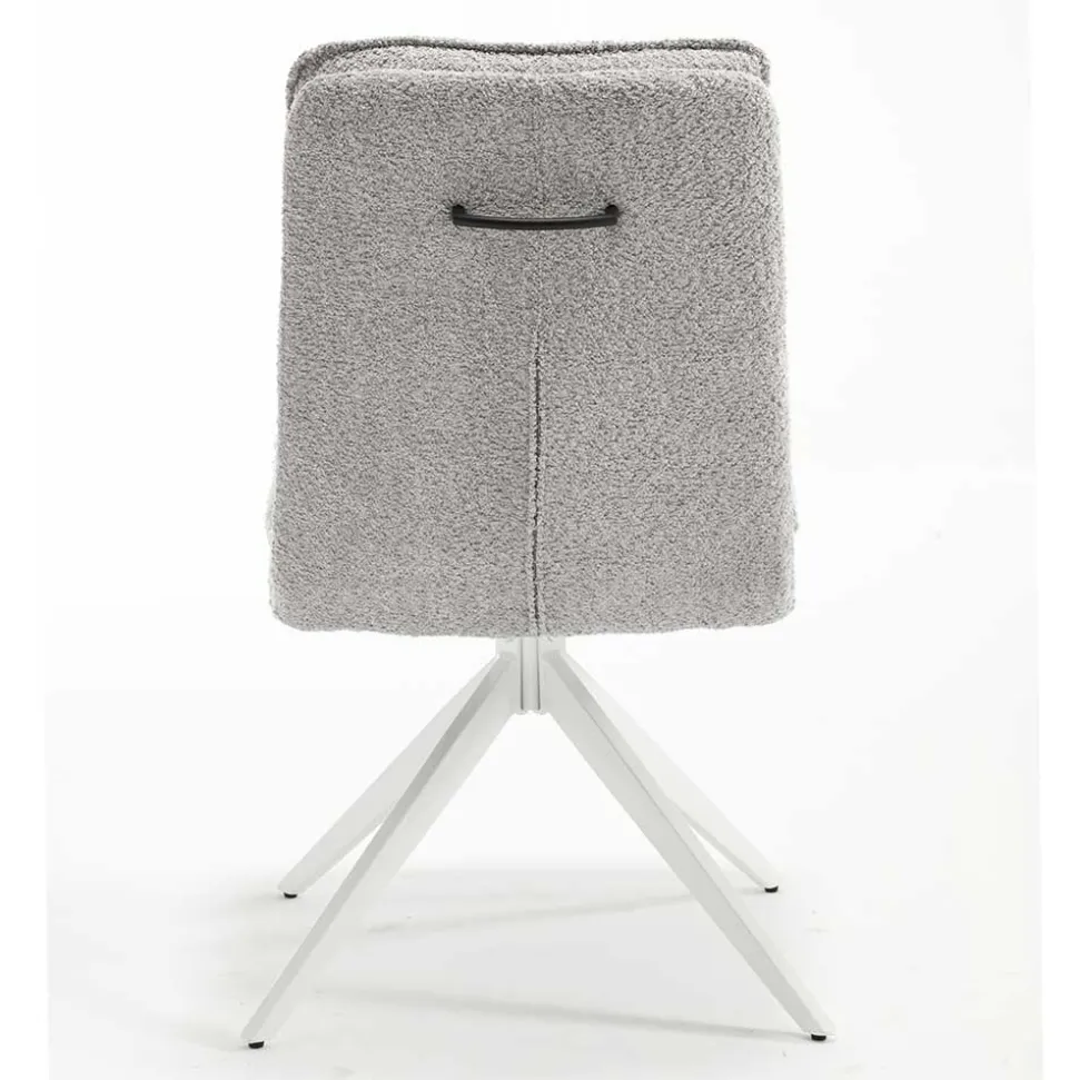 Esszimmer Drehstühle in Grau Boucle - Topra (2er Set)