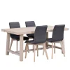 Esszimmer 4-Personen Gruppe White Wash - Dioca (fünfteilig)