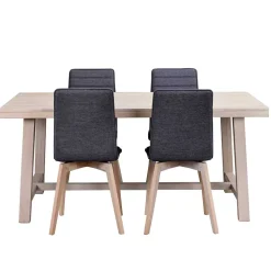 Esszimmer 4-Personen Gruppe White Wash - Dioca (fünfteilig)