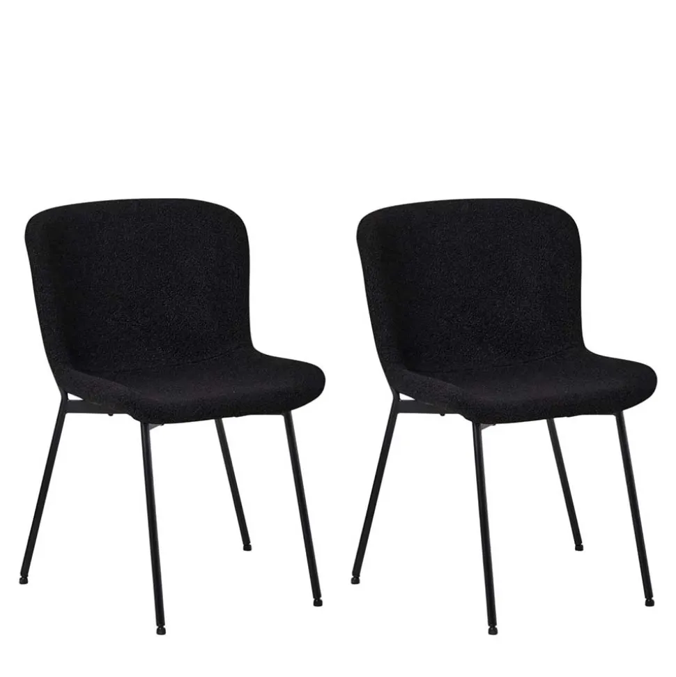Esszimmer Polsterstuhl in Schwarz - Caleena (2er Set)