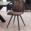Esszimmer Retrostühle in Taupe Samt - Ansga (4er Set)