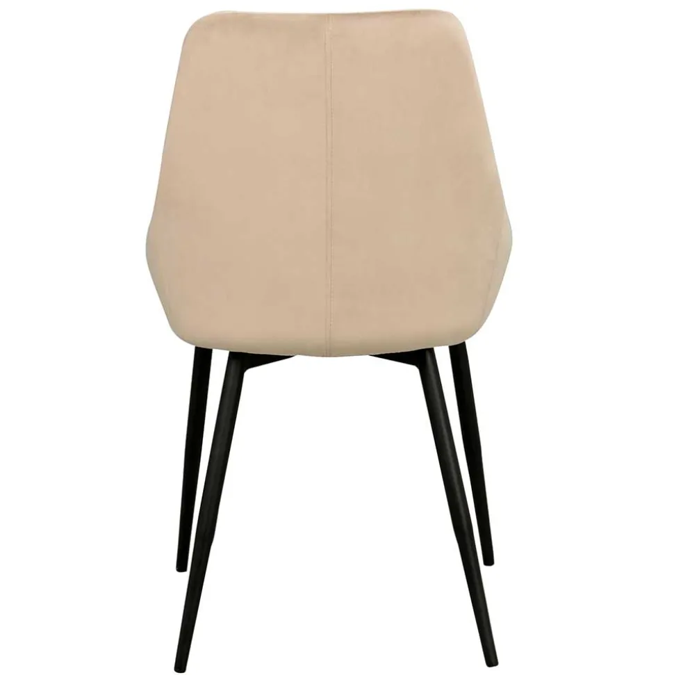 Esszimmer Samtstuhl in Beige - Vartinique (2er Set)