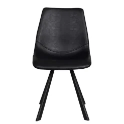 Esszimmer Schalenstuhl in Schwarz Merlin Kunstleder (2er Set)